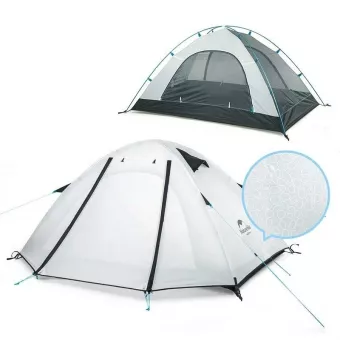 Палатка Naturehike 210T65D NH18Z022-P двухместная белая, 6927595729625